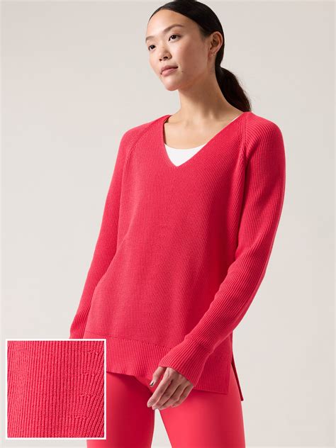 athleta v neck sweater